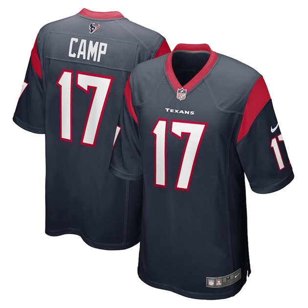 mens nike jalen camp navy houston texans game player jersey